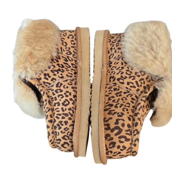 New Aerosoles Girls Mini Alaska Toasty Boot Leopard Girls Sz 1 leather wool - Picture 4 of 8